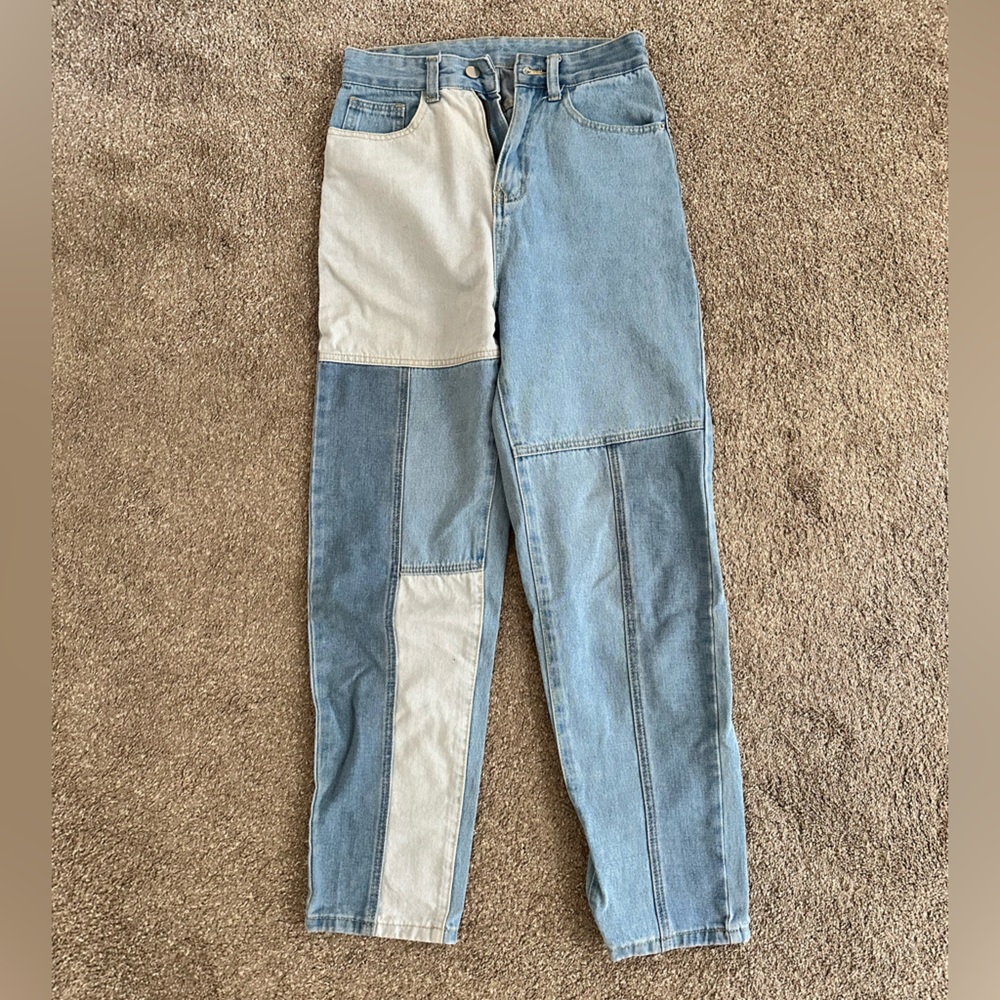 Shein Colorblock Straight Pants
